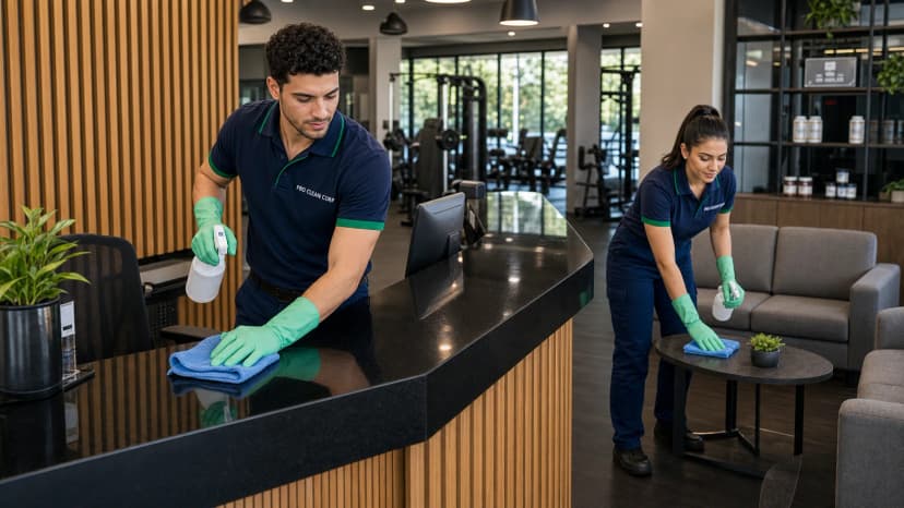 Professional gym cleaning team Sydney NSW