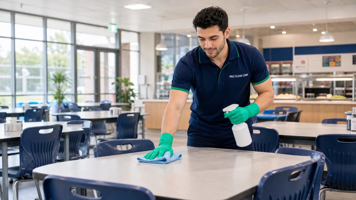 Pro Clean Corp school cleaning team in North Sydney